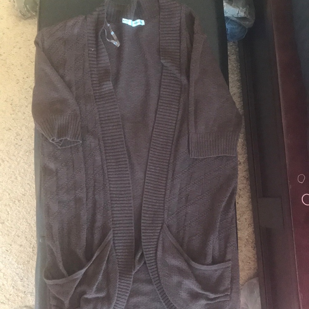 Brown cardigan